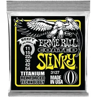 Ernie Ball Beefy Slinky Coated Titanium RPS E-Gitarrensaiten, Titandrahtwicklung,