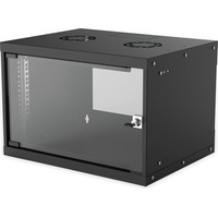 Intellinet Network Solutions Intellinet Wandschrank 6HE, Sicherheitsglastür, IP2X, schwarz,