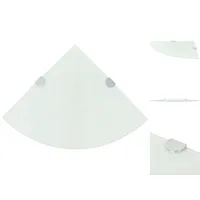 VidaXL Eckablage mit Verchromten Halterungen Glas Weiß 35x35 cm