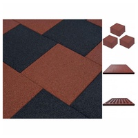 VidaXL Fallschutzfliesen 18 Stk. Gummi 50 x 50 x