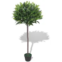 VidaXL Künstlicher Lorbeerbaum mit Topf 125 cm Grün
