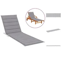 VidaXL Sonnenliegen-Auflage Grau 200x50x3 cm Oxford-Gewebe