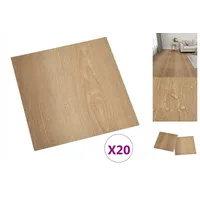 VidaXL PVC-Fliesen Selbstklebend 20 Stk. 1,86 m2 Braun