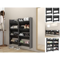 VidaXL Wand-Schuhschränke 4 Stk. Hochglanz-Grau 60x18x60cm