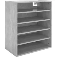 VidaXL Schuhschrank Betongrau 60x35x70 cm Holzwerkstoff