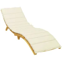 VidaXL Sonnenliegen-Auflage Creme 200x60x3 cm Oxford-Gewebe