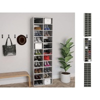 VidaXL Schuhschrank Betongrau 54×34×183 cm Spanplatte