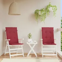 VidaXL Gartenstuhlauflagen 2 Stk. Weinrot 120x50x3 cm