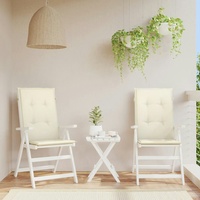 VidaXL Gartenstuhlauflagen 2 Stk. Creme 120x50x3 cm