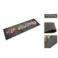 VidaXL Küchenteppich Waschbar Löffel 45x150 cm Samt