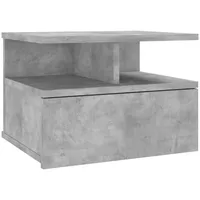 VidaXL Hängender Nachttisch Betongrau 40x31x27 cm Holzwerkstoff