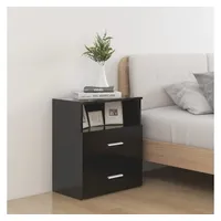 VidaXL Nachttische 2 Stk. Schwarz 50x32x60 cm