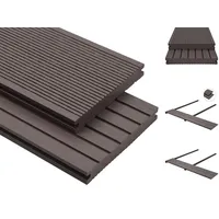 VidaXL WPC Massive Terrassendielen mit Zubehör 10 m2 2,2