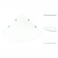 VidaXL Eckregale 2 Stk. mit Verchromten Halterungen Glas Transparent
