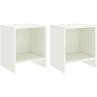 VidaXL Nachttische 2 Stk. Weiß 35x30x40 cm Kiefer Massivholz