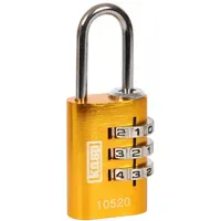 Kasp K10520YELD Vorhängeschloss 20mm Gelb Zahlenschloss