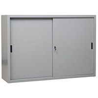 Gürkan Schiebetürenschrank, 100275 lichtgrau 2 Fachböden 160,0 x 45,0