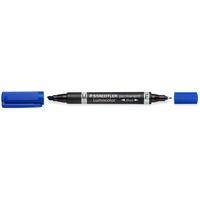 Staedtler Lumocolor duo Permanentmarker blau 0,6 - 1,5 mm,