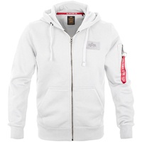 Alpha Industries Back Print Reißverschlusspullover White L