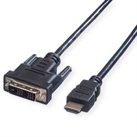 Value Kabel DVI (18+1) ST - HDMI ST, schwarz,