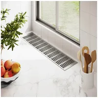 MS Beschläge Belüftungsgitter 130 x 800 mm Aluminium Lüftungsgitter