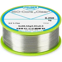 Felder Löttechnik ISO-Core Clear SAC305 Lötzinn Spule Sn96,5Ag3Cu0,5 0.250kg