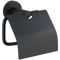 Wenko Toilettenpapierhalter Bosio Black matt mit Deckel