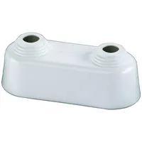 Flamco Doppelrosette hoch 10-22mm x Achsabstand 40mm Kunststoff, Weiß