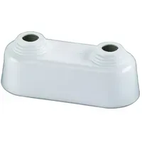 Flamco Doppelrosette hoch 10-22mm x Achsabstand 40mm Kunststoff weiß