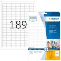 Herma Poweretiketten, 25.4x10mm, weiß, matt, 25 Blatt (4725 Etiketten)
