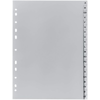 Exacompta Ordnerregister DIN A4 Vollformat A-Z grau 20-teilig, 1