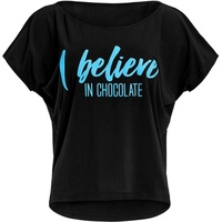 Winshape Damen Kurzarmshirt Ultra Light mit schwarz/glitzer/neon blau, S