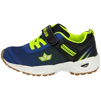 LICO BARNEY VS Hallenschuhe, Blau/ Schwarz/ Lemon, 36 EU