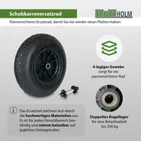 Baumarktplus Schubkarrenrad 4.80 / 4.00-8 4PR Luftbereifung Ersatzrad mit