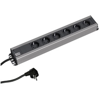 Bachmann Steckdosenleiste 2 m Schwarz 6 St.