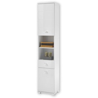 BASIC by Balculina Hochschrank weiß Kunststoff, 3 Fächer, 1