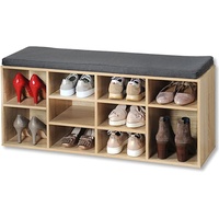 KESPER Schuhschrank mit Sitzkissen, - Sonoma Eiche