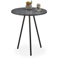Relaxdays Beistelltisch Glas schwarz 41,0 x 41,0 x 50,0