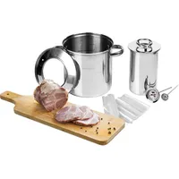 BROWIN Rostfreier Schinkenkocher Edelstahl 313016 | Schinkernpresse 1,5kg Set