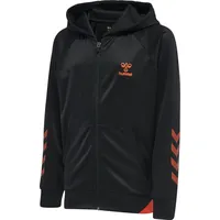 Hummel Action Zip Hoodie Kinder black/cherry Tomato 116