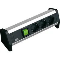 Bachmann Steckdosenleiste DESK 3xCEE7/3 1xSchalter bl Strom 3 x,