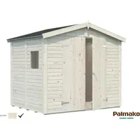 Palmako Dan 2,43 x 1,9 m transparent Doppeltür grau