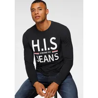 H.I.S. H.I.S Langarmshirt, Langarm, schmaler Basic-Schnitt, bedrucktes Design H.I.S