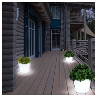 ETC Shop Solar LED Blumenkübel Blumentopf Blumentopf leuchtend Solar