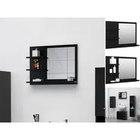 VidaXL Badspiegel Schwarz 60x10,5x45 cm Holzwerkstoff
