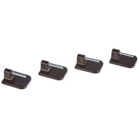 GARDINIA Klebehaken für Vitragestangen, 4 Stück, Mit Stahlstift, Selbstklebend,