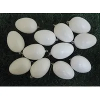 Kompatible Ware Plastik-Figur weiß Eier Ø 6,0 cm 12