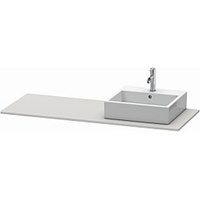 Duravit XSquare Konsole mit 1 Ausschnitt rechts, Nordic weiß