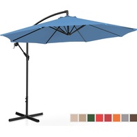 Uniprodo Ampelschirm Ø 300 cm neigbar blau