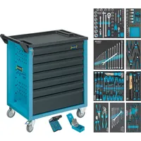 HAZET Assistent mit Sortiment 177-7/217 Schubladen flach: 6x 79x527x348